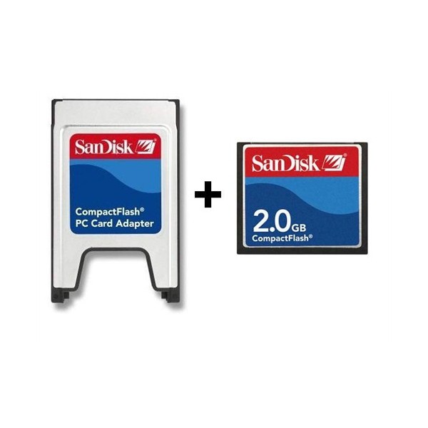 Sandisk PCMCIA-CF Compact Flash Adaptör + 2GB Compact Flash Kart Diğer Fiyatı