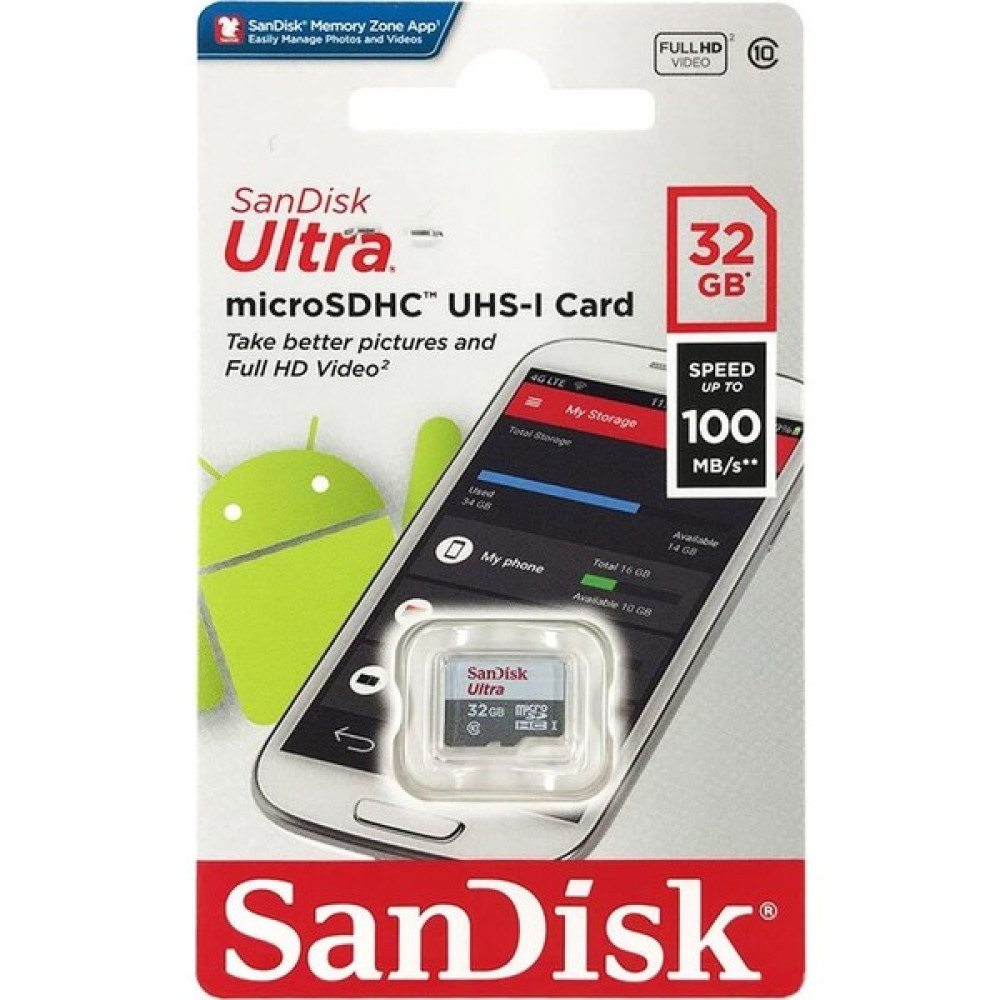 Sandisk Ultra 32GB 100MB/S Class 10 Microsdhc Bellek Kartı Oto Boyaları Fiyatı