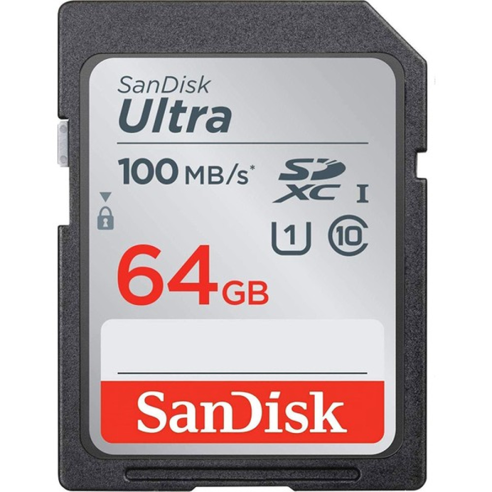 Sandisk Ultra Sdhc 64GB 100MB/S Class 10 Uhs-I Hafıza Kartı SDSDUNR-064G-GN6IN Hafıza Kartları Fiyatı