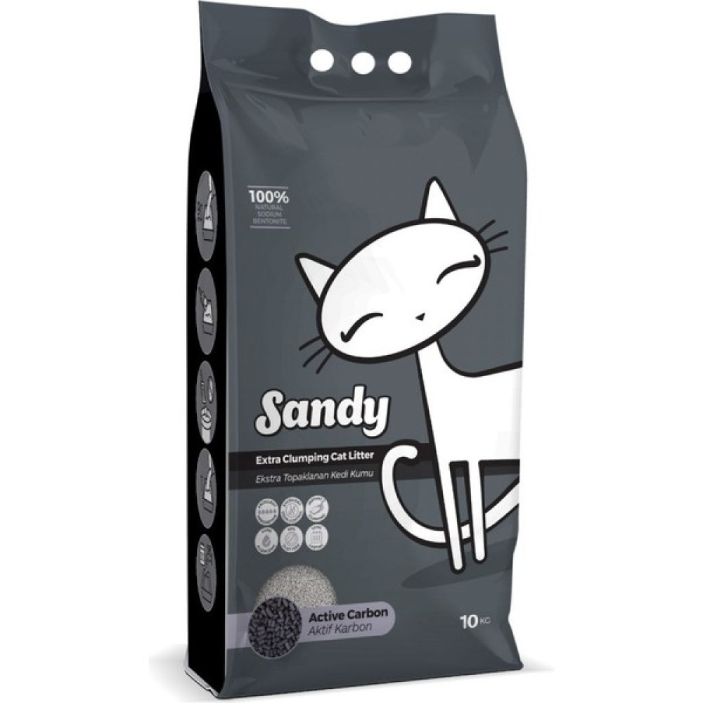 Sandy Cat Litter Doğal Sodyum Bentonit Aktif Karbon Kedi Kumu 10 kg Evcil Hayvan Ürünleri Fiyatı