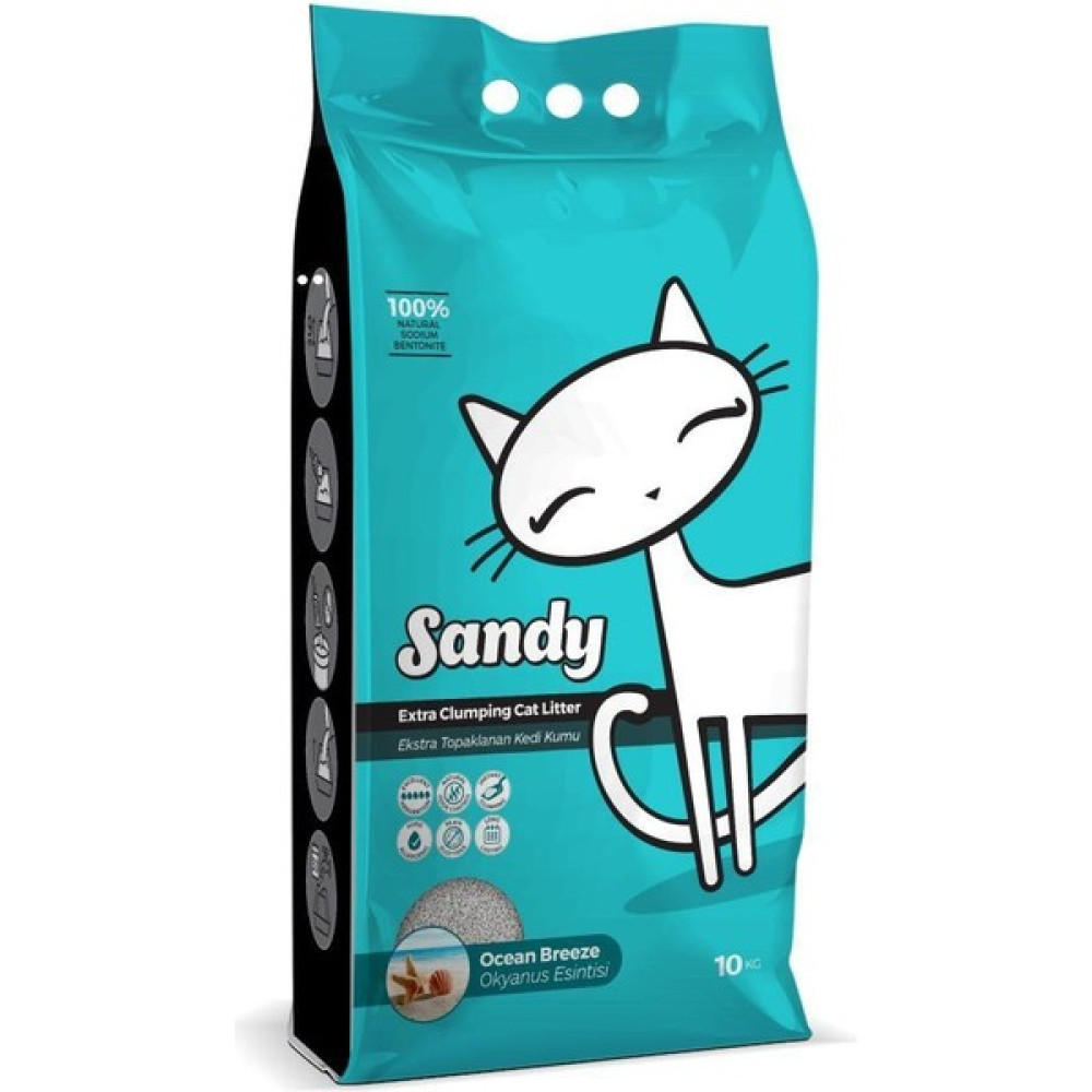 Sandy Ocean Okyanus Kokulu Tozsuz Topaklanan Sodyum Bentonit Gri Kedi Kumu 10KG Evcil Hayvan Ürünleri Fiyatı