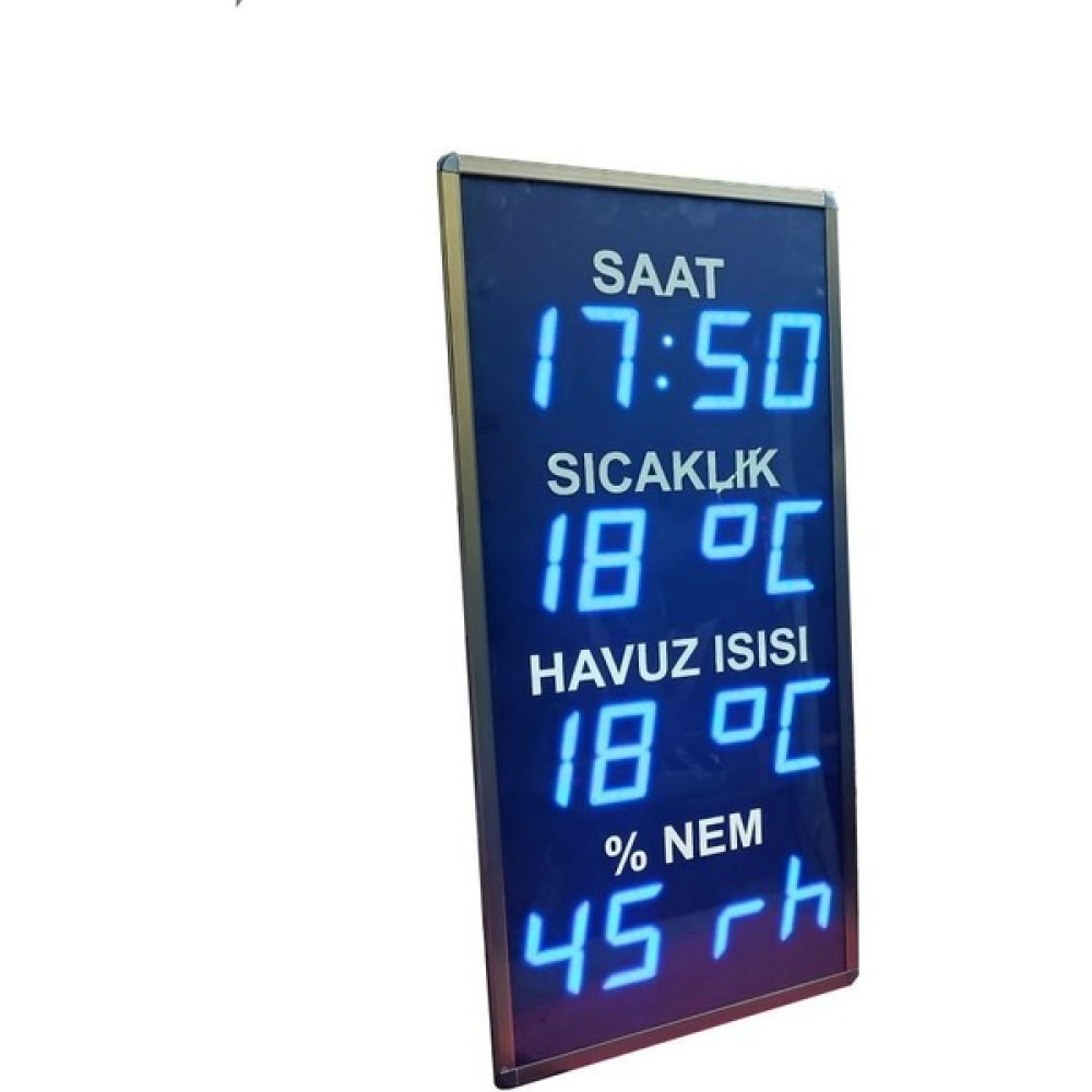 Sanec Havuz Saat Derece Nem Ölçer (Kasa: 75X40 cm - Mavi) Termometre & Higrometre Fiyatı