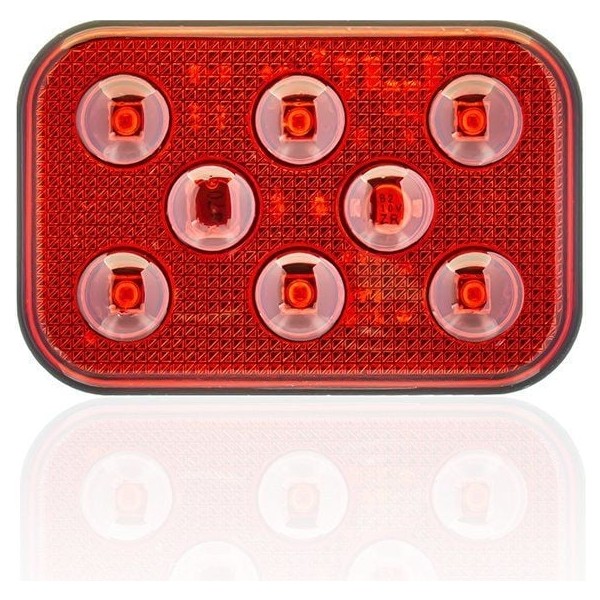 Sanel 12V Kare 6 LED Dış Makan Uyumlu Kırımızı SBD12R6 Ledli Lambalar Fiyatı