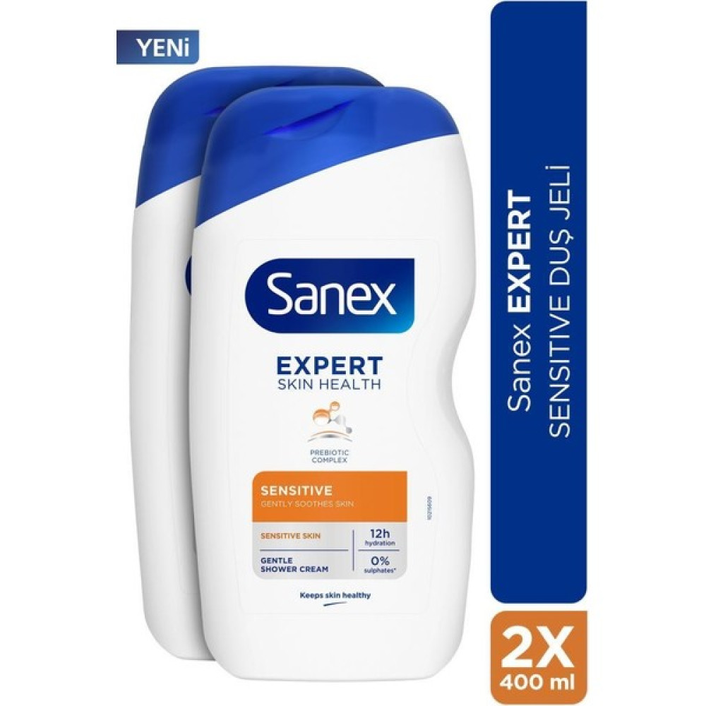 Sanex Expert Sensitive Hassas Ciltler Için 2x 400ML Duş Jeli Duş Jelleri ve Banyo Köpükleri Fiyatı