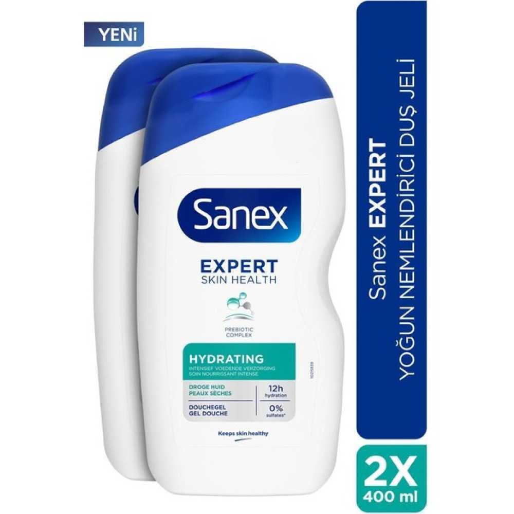 Sanex Expert Yoğun Nemlendirici 2x 400ML Duş Jeli Duş Jelleri ve Banyo Köpükleri Fiyatı