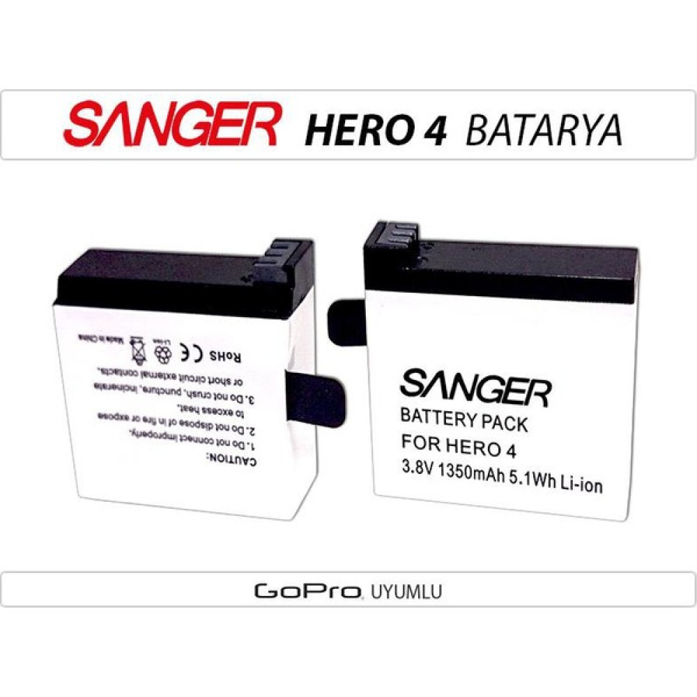 Sanger Gopro Hero 4 Batarya Pil Aksiyon Kameralar Fiyatı