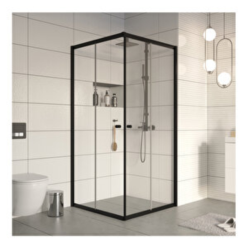 Sanica Magna Kabin Kare Siyah Şeffaf 4 Mm 178 Cm 80x80 cm Duşakabin Fiyatı