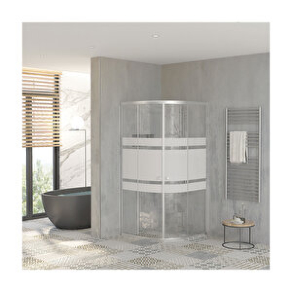 Sanica Orbit Cam Duşakabin 5 Mm Oval Şerit Desenli 100x100 cm Duşakabin Fiyatı