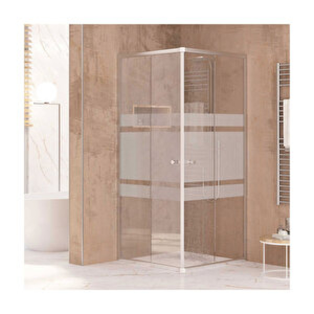 Sanica Orbit Cam Duşakabin 5mm Kare Şerit Desenli 178 Cm 90x90 cm Duşakabin Fiyatı