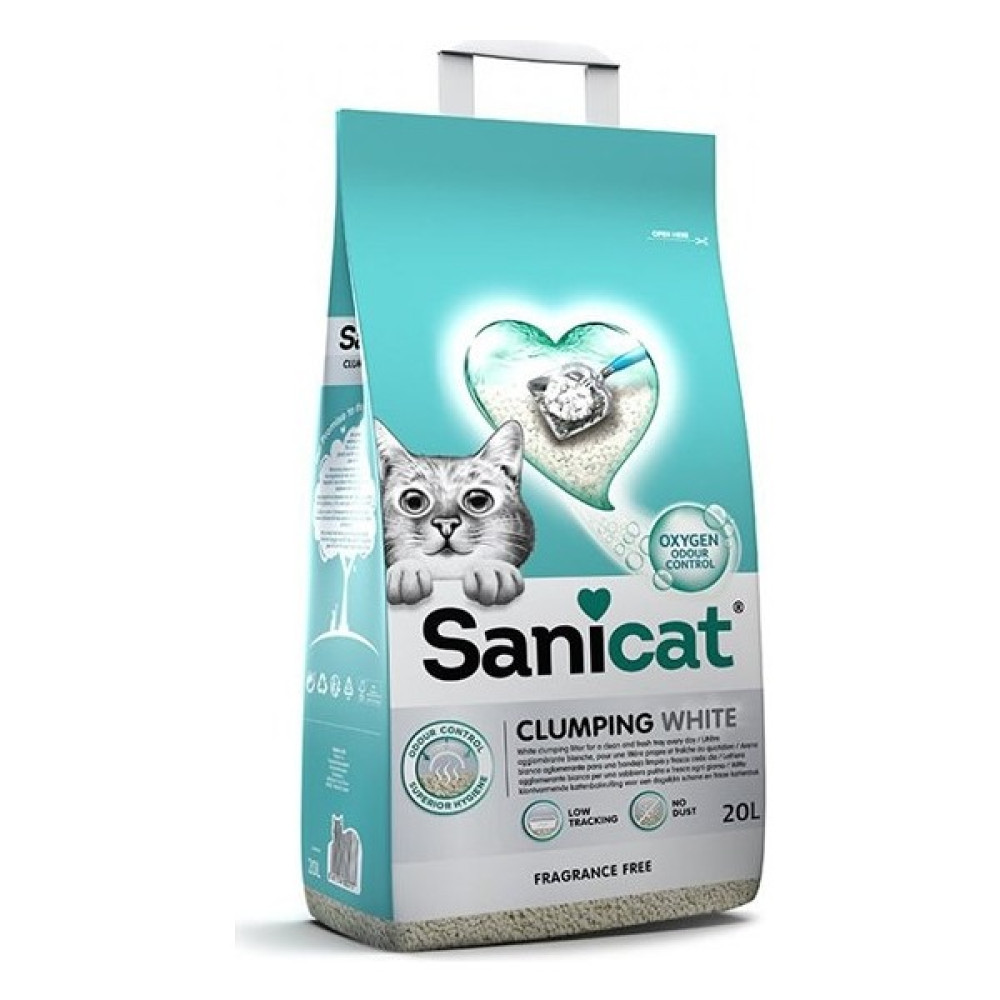 Sanicat Clumping White Kokusuz Süper Topaklanan Beyaz Kedi Kumu 20 Lt Evcil Hayvan Ürünleri Fiyatı