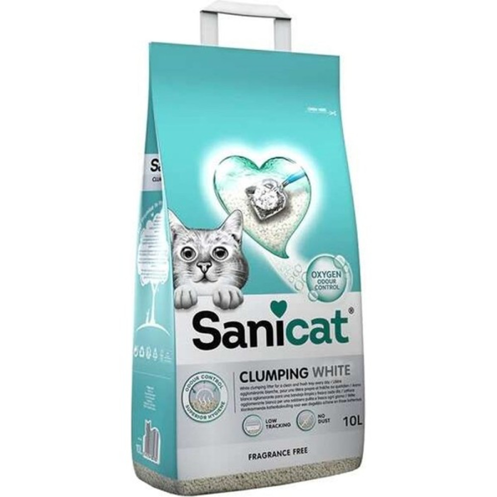 Sanicat Clumping White Oksijen Kontrol Kedi Kumu 10 Lt Evcil Hayvan Ürünleri Fiyatı