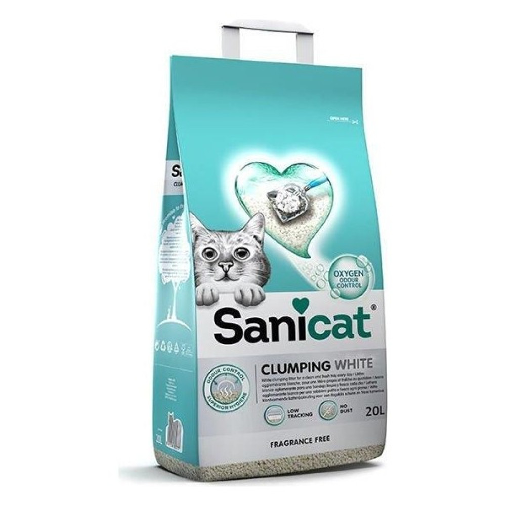 Sanicat Clumping White Oksijen Kontrol Kedi Kumu 20 Lt Evcil Hayvan Ürünleri Fiyatı