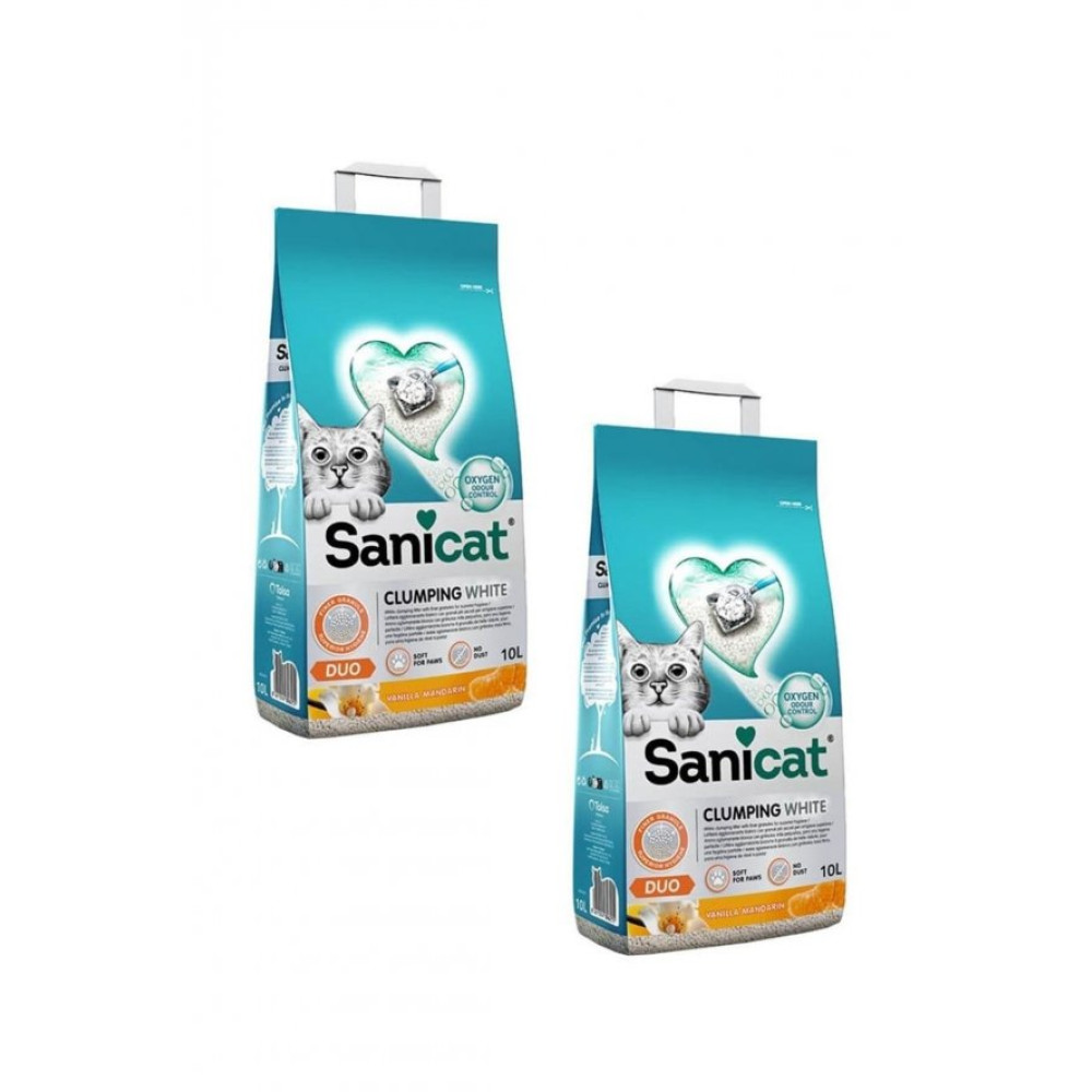 Sanicat Duo White Vanilya Mandalin Kokulu Topaklanan Kedi Kumu 10 Lt (2 Adet) Evcil Hayvan Ürünleri Fiyatı