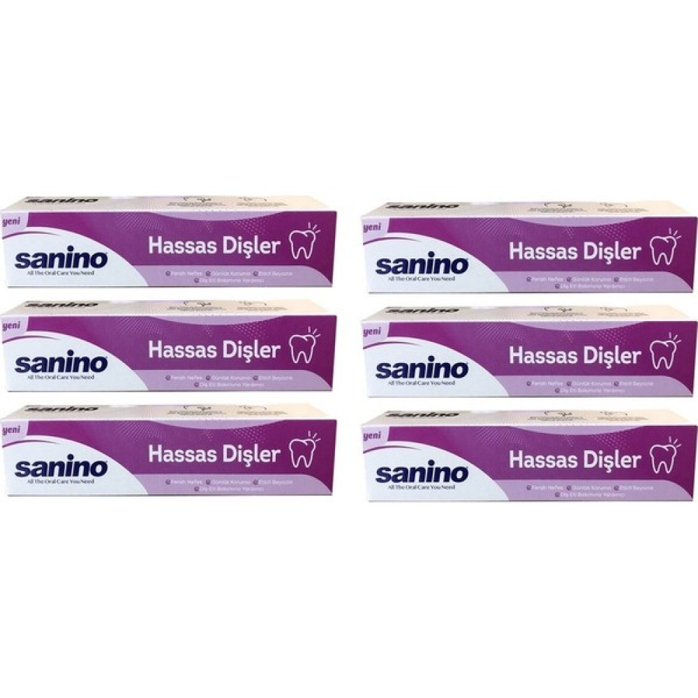 Sanino Diş Macunu Hassas Dişler X 6 Adet Yeni Ürün Diş Macunları Fiyatı