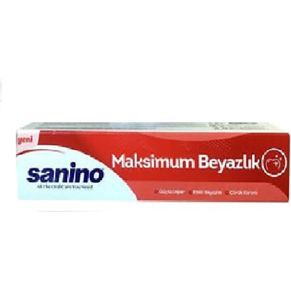 Sanino Diş Macunu Maksimum Beyazlık 75 ml Diş Macunları Fiyatı