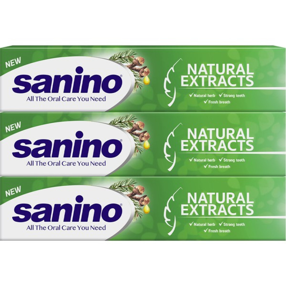 Sanino Natural Extracts Diş Macunu 3X90 ml Diş Macunları Fiyatı