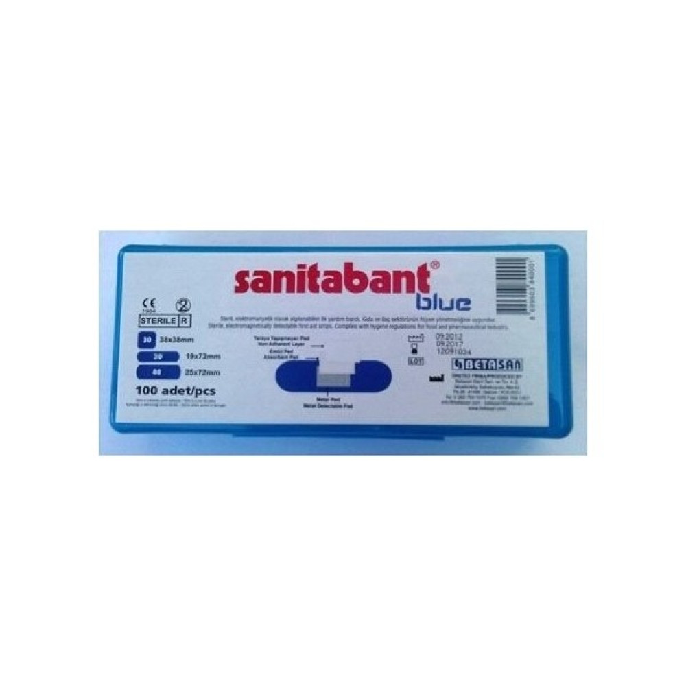 Sanitabant Mavi Yara Bandı Metalli 100 Lü Bebek Bakım Fiyatı