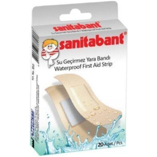 Sanitabant Su Geçirmez Yarabandı Waterproof 20'li Kutu Ecza & Malzeme Dolabı Fiyatı