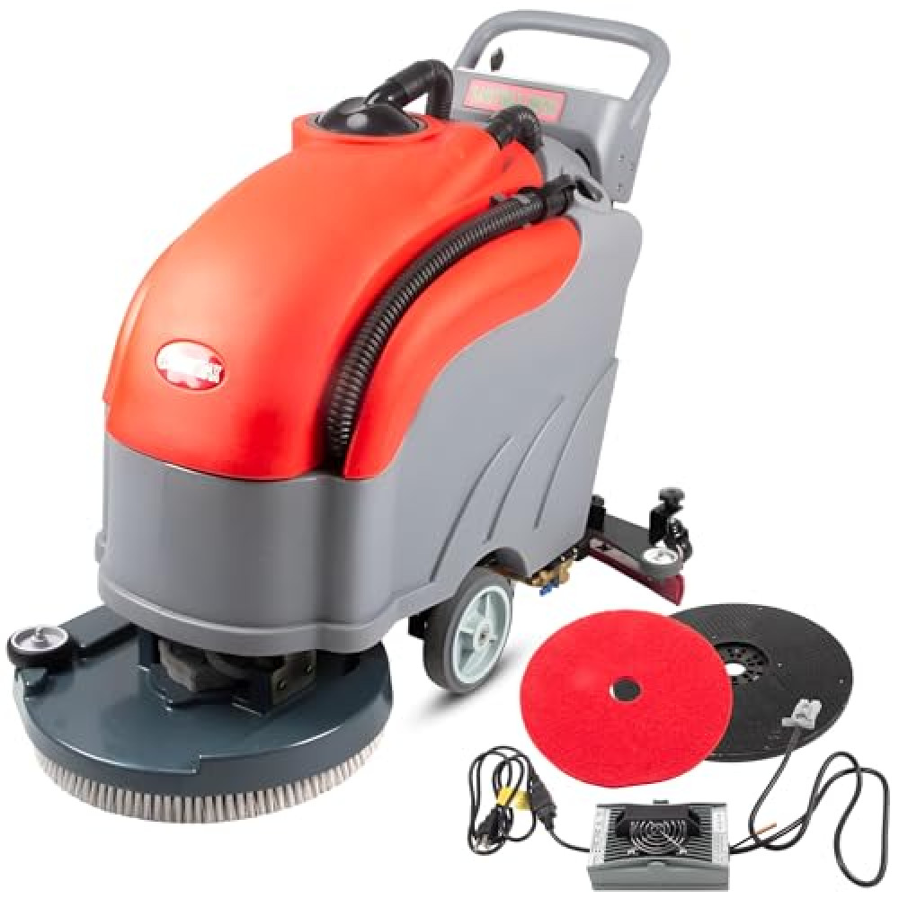 SANITMAX SM560 22" Walk-Behind Floor Scrubber Dryer Machine, 14.5-gal Recovery Tank, Industrial-Grade, Complete Set of Parts