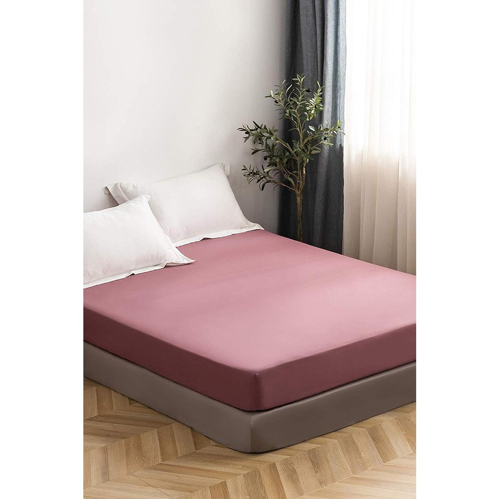 Şanlı 120’LİK Penye Lastikli Çarşaf 120*200 cm (Koyu Gül Kurusu) - 120 x 200 cm - Gül Kurusu Çarşaf Fiyatı