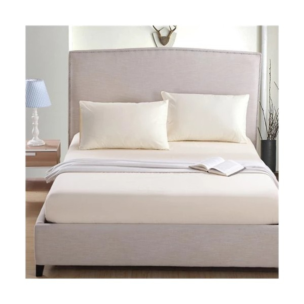 Şanlı Çift Kişilik Çarşaf Krem - 160 x 200 cm - Açık Krem Çarşaf Fiyatı