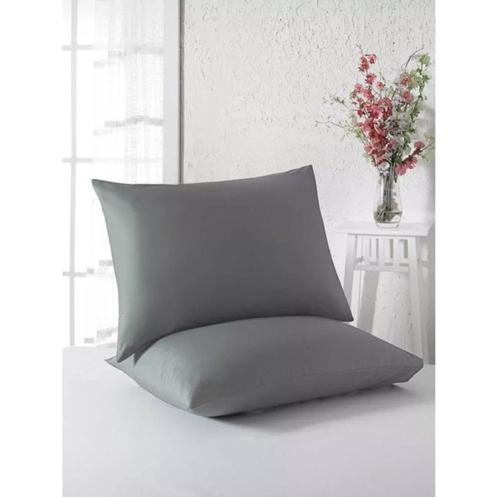 Şanlı Düz Pamuklu 2'li Yastık Kılıfı 50 x 70 cm. - 50 x 70 cm - Antrasit Yastık Kılıfı Fiyatı