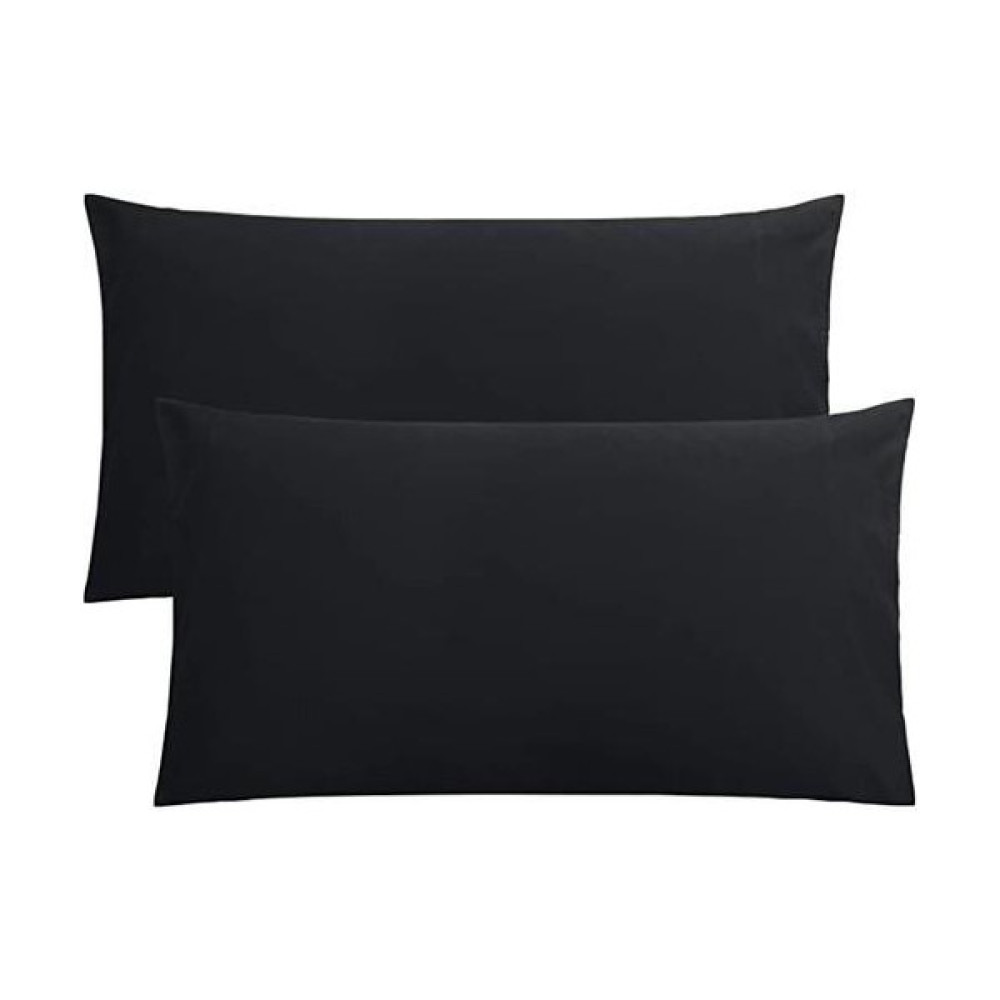 Şanlı Düz Pamuklu 2'li Yastık Kılıfı 50 x 70 Cm. - 50 x 70 cm - Siyah Yastık Kılıfı Fiyatı