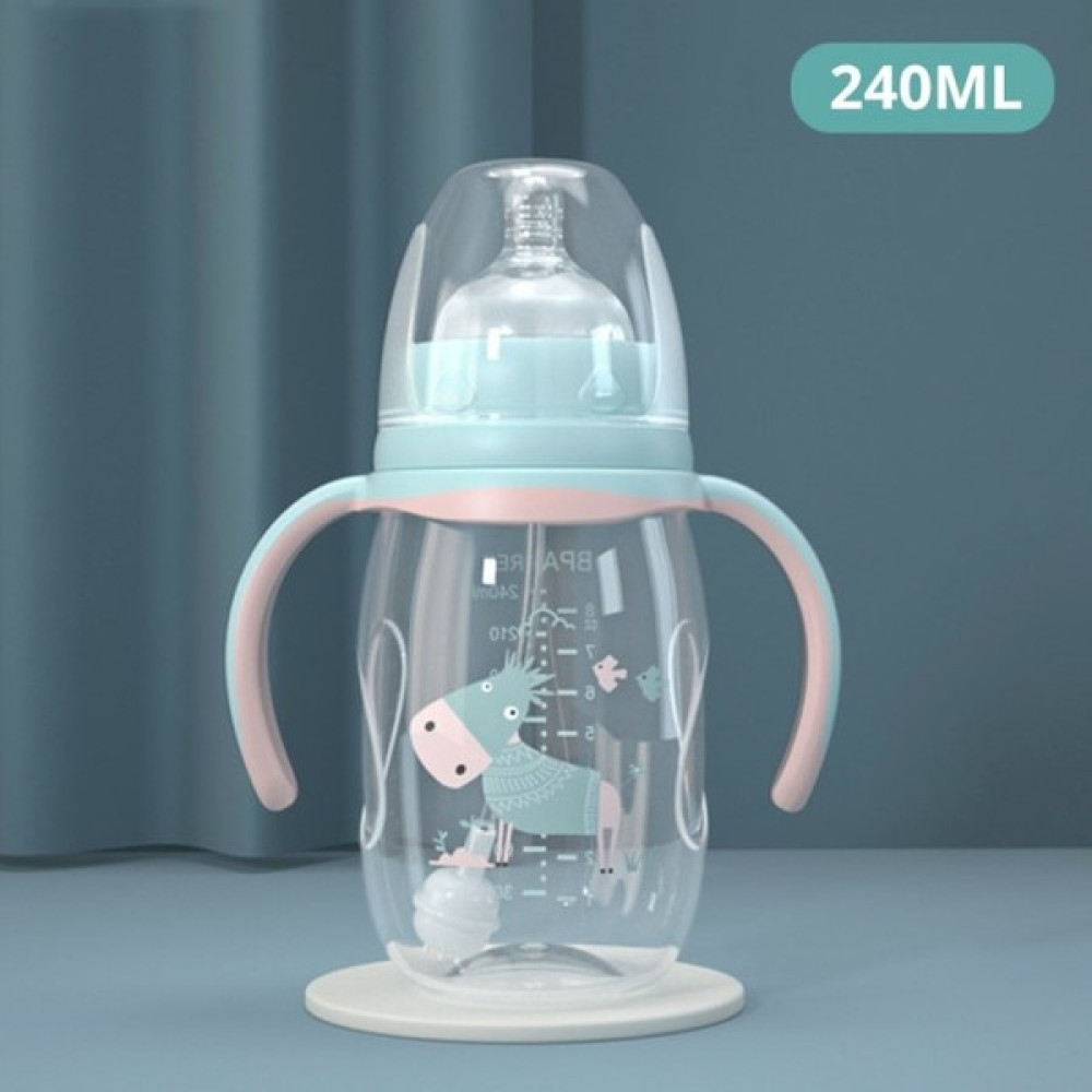 Sanlindou 240 Ml Bebek Biberon Bebek Su Şişesi Çift Kullanım Şişe Geniş Kalibreli Duckbill Kupası Süt Yüksek Sıcaklığa Dayanıklı Pp Şişe Hayır Bpa ... Biberon Fiyatı