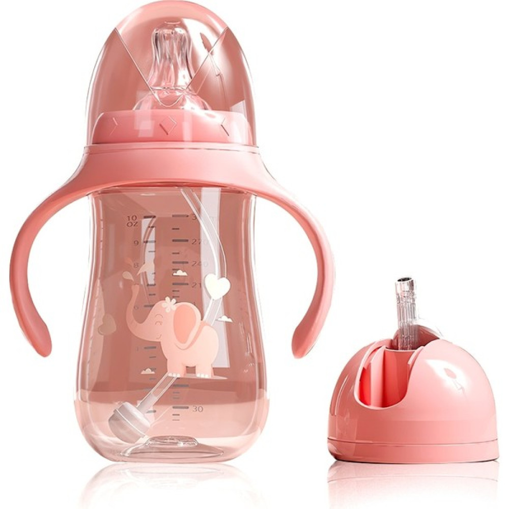 Sanlindou 240 Ml Şişe Besleme Kupası İle Kavrama Ve Boyun Meme Bebek Besleme Şişe Süt Su Biberon Hemşirelik Bpa Ücretsiz Çift Kullanım Şişesi Yeni ... Biberon Fiyatı