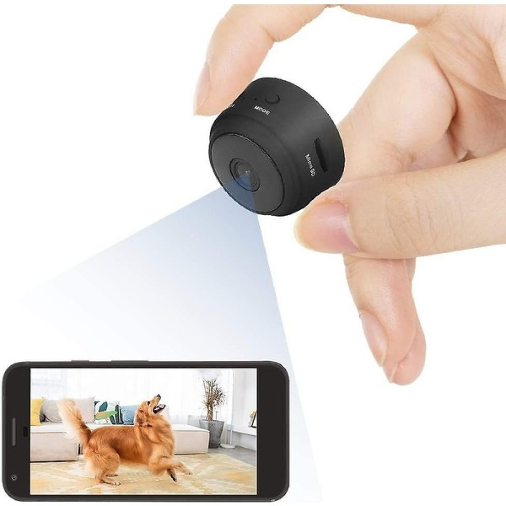 Sanlindou 4 K 1080 P Hd Mini Taşınabilir Wi-Fi Spy Kamera Gece Görüş İle Kablosuz Gözetim Spy Cam Hareket Algılama Açık / Kapalı-Siyah (Yurt Dışından) Web Kameraları Fiyatı