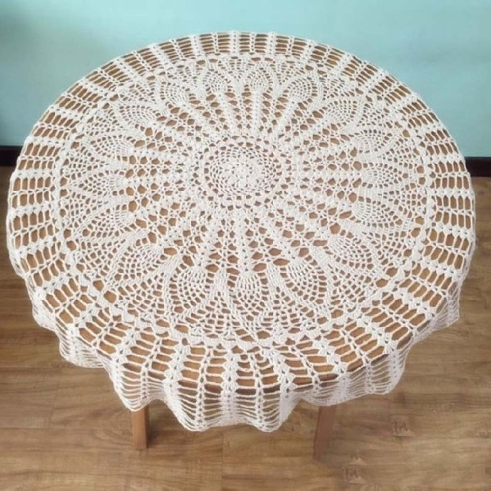 Sanlindou 80 Cm El Yapımı Tığ Yuvarlak Masa Örtüsü Dantel Masa Kapak Fincan Mat Placemat Shabby Vintage Dıy Tığ Işi Masa Örtüsü Pamuk | Masa Örtüle... Masa Örtüsü Fiyatı