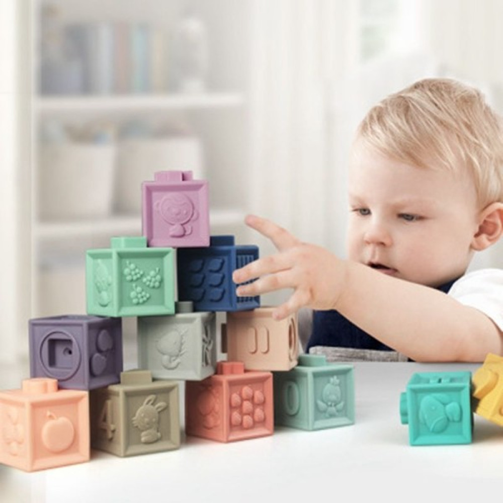 Sanlindou Bebek Kavrama Oyuncak Silikon Yapı Taşları 12 Adet 3D Dokunmatik El Yumuşak Topları Bebek Masaj Kauçuk Dişçileri Sıkmak Oyuncak Banyo Top... Puzzle & Aksesuarları Fiyatı