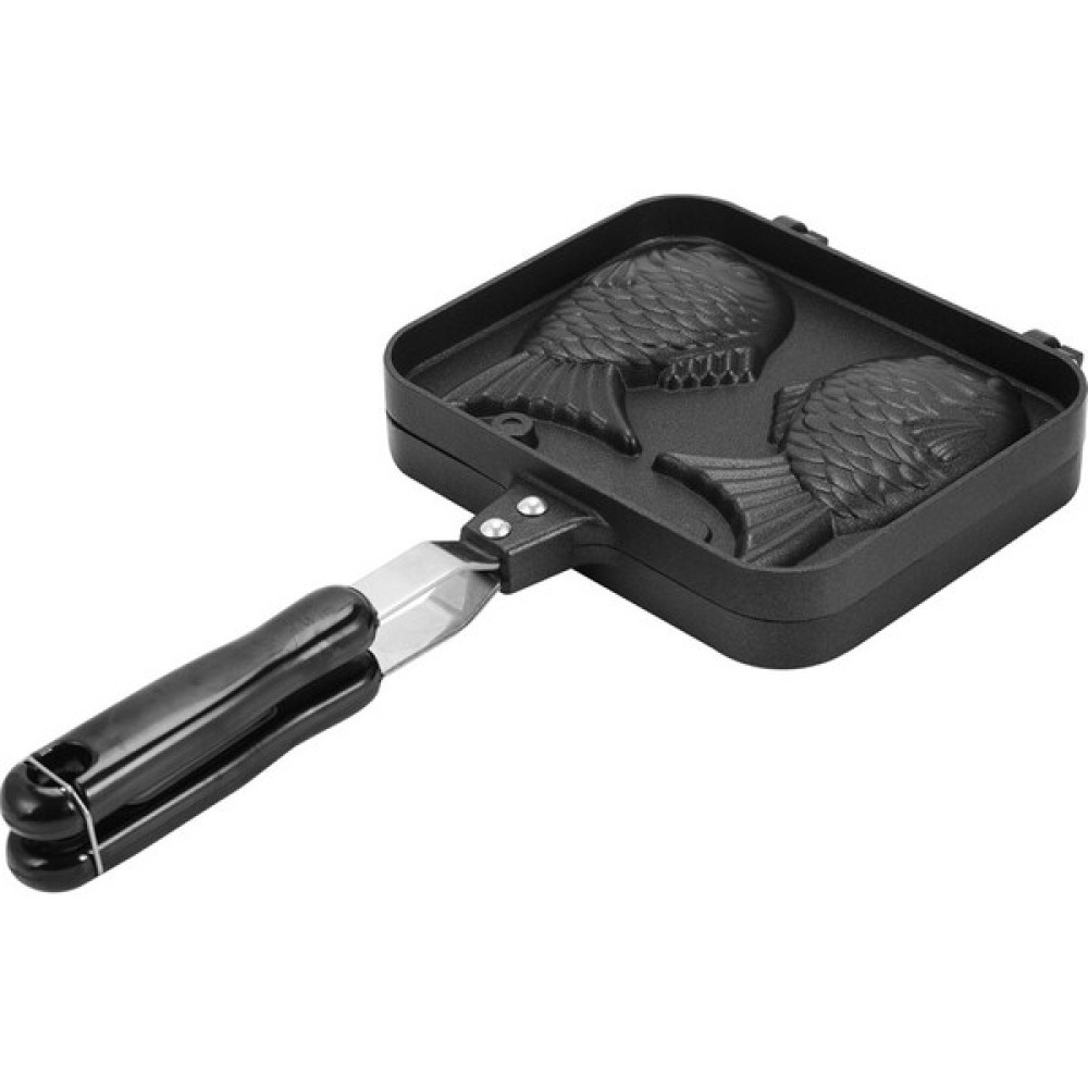 Sanlindou Çift Balık Şekilli Sıcak Tatlı Waffle Kek Makinesi Pan Japon Gözleme Çift Pan Fry Pan | Waffle Kalıpları (Yurt Dışından) - Siyah Waffle Makinesi Fiyatı