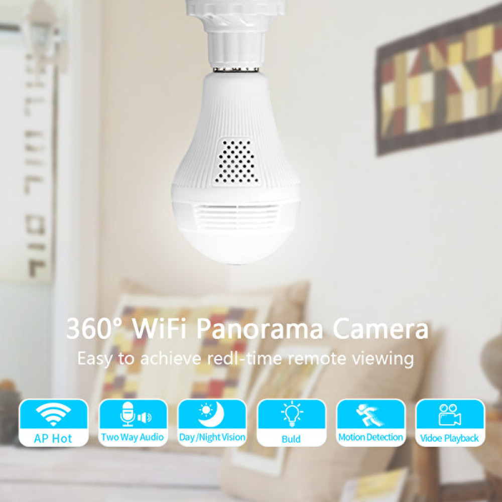 Sanlindou Işık Kablosuz Ev Güvenlik Güvenlik Wifi Cctv Balıkgözü Ampul Lamba Kamera Wifi Bebek Monitörü Olarak Kullanılabilir | Gözetim Kameraları ... Bebek Telsizi Fiyatı