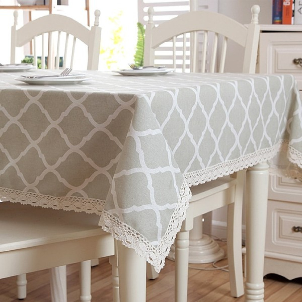 Sanlindou Pamuk Keten Masa Örtüsü Basit Dantel Masa Örtüsü Dikdörtgen Sehpa Kapak Yemek Masası Masa Örtüsü Mantel Mesa | Masa Örtüleri (140X140 Cm)... Masa Örtüsü Fiyatı