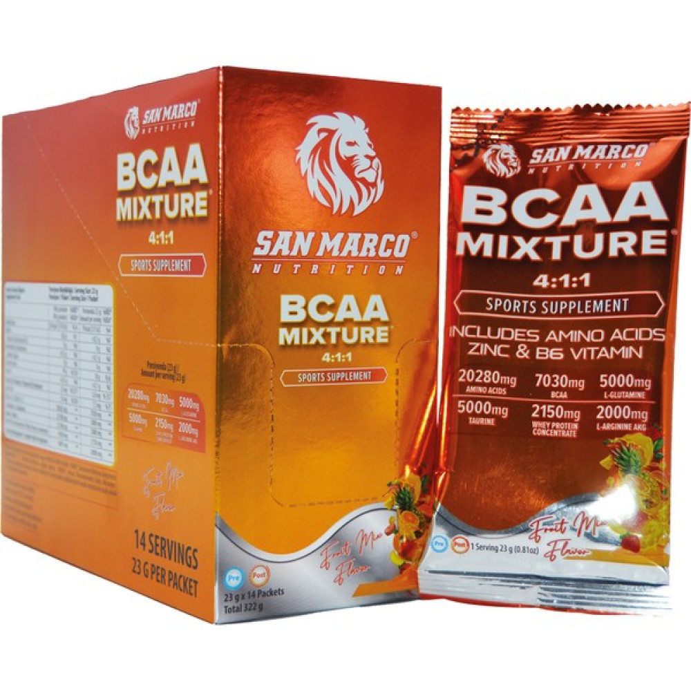 Sanmarco Nutrition Bcaa Mixture Karışık Meyve Aromalı 23 gr X 14 Adet Saşe Amino Asit Fiyatı