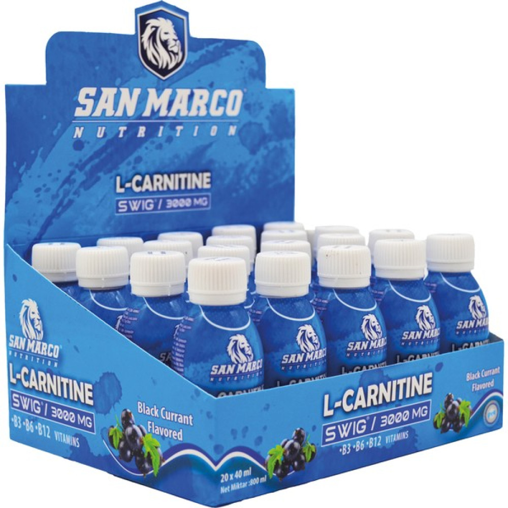 Sanmarco Nutrition L-Karnitin Swig 3000 mg Black Currant Aromalı 20 Adet (40 ml) Sporcu Besinleri Fiyatı