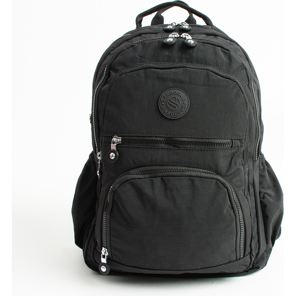 Sanmorris Unisex Suya Dayanıklı Krinkıl Kumaş Çok Gözlü Siyah Renkli Laptop Okul Ve Sırt Çantası Bayan Sırt Çantası Fiyatı