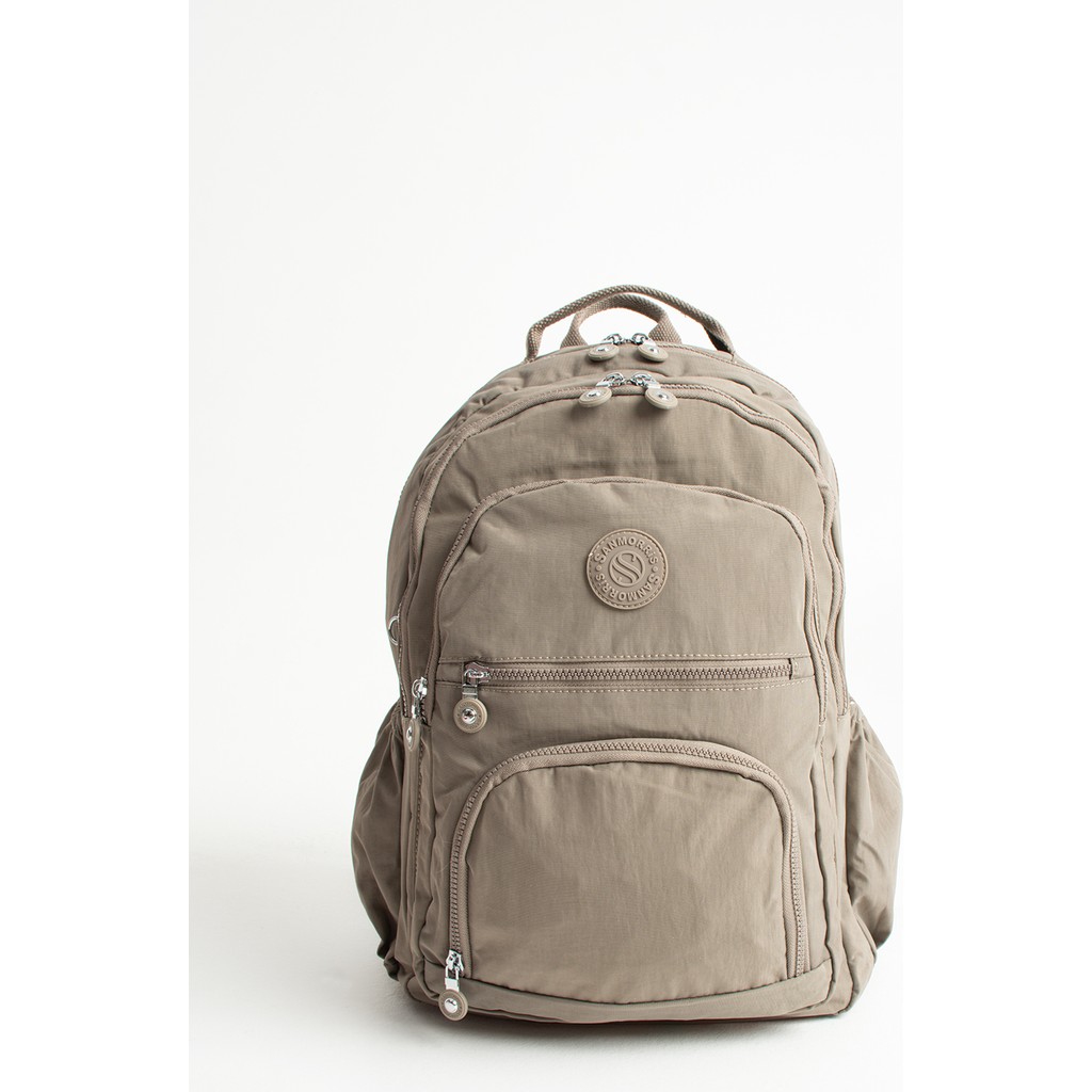 Sanmorris Unisex Suya Dayanıklı Vizon Renkli Krinkıl Kumaş Çok Gözlü Orta Boy Laptop Okul Ve Sırt Çantası Bayan Sırt Çantası Fiyatı