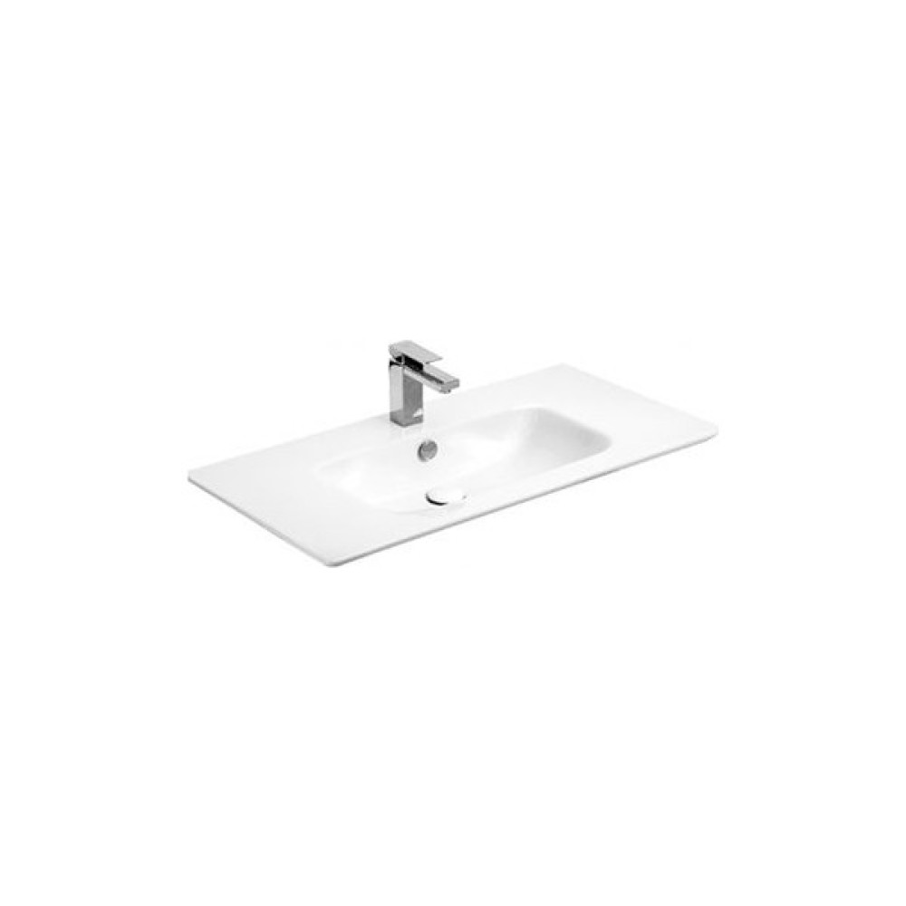 Sanovit Sharp 90 cm Konsollu Süper İnce Lavabo Beyaz Renk Lavabo Fiyatı