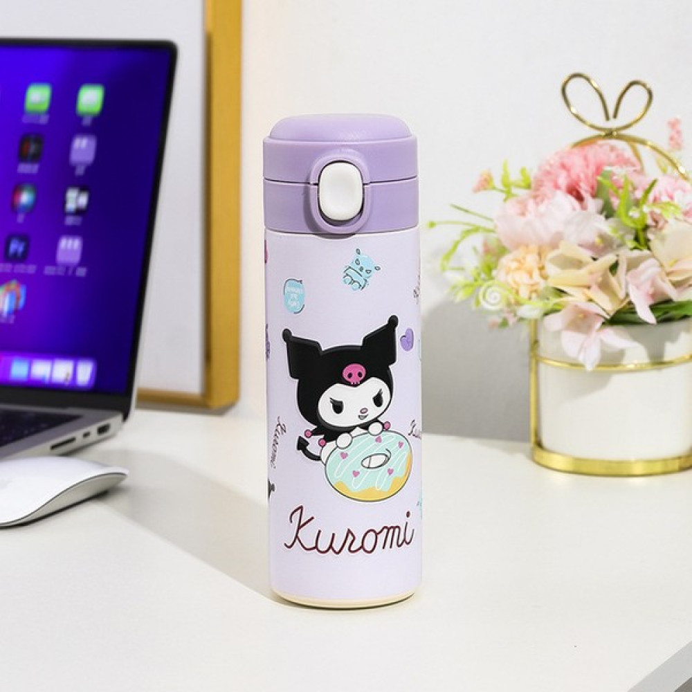 Sanrio Paslanmaz Çelik Termos Öğrenci Öğle Yemeği Su Şişesi Kuromi Tarçın Rulo Melodi Termos Buz Kahve Fincanı Taşınabilir Hediye Kız (Yurt Dışından) Kamp Mutfağı Fiyatı