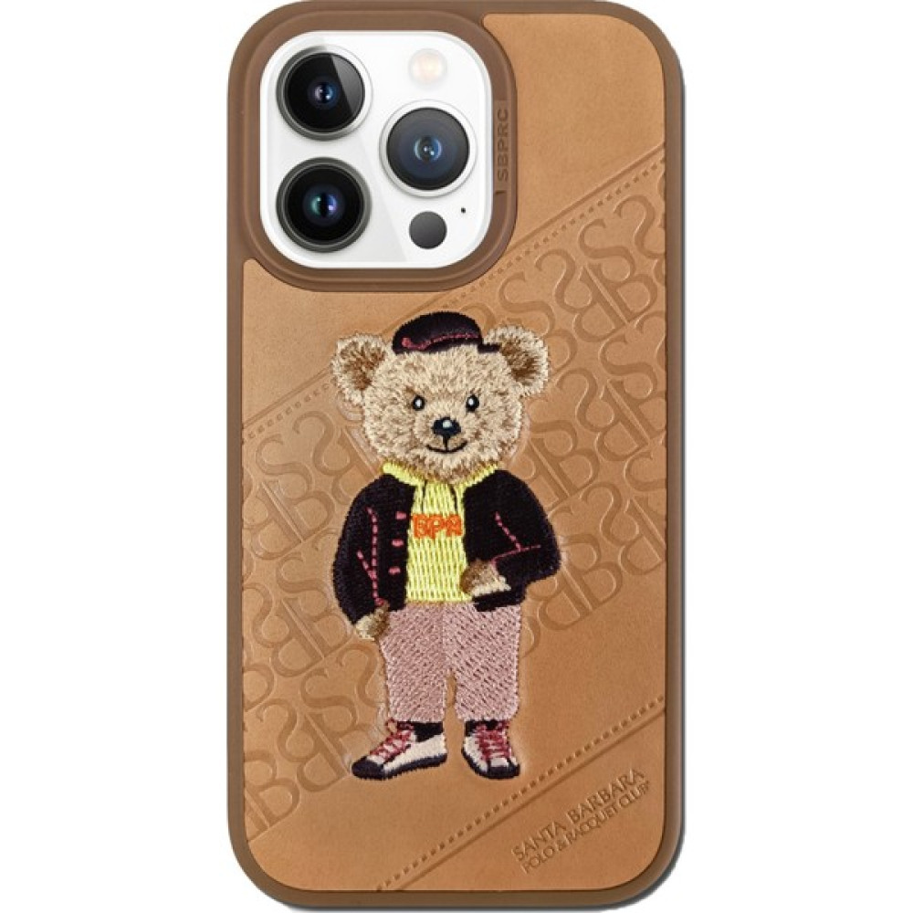 Santa Barbara Polo & Racquet Club Apple iPhone 14 Pro Max Crete Deri Kapak - Kahverengi Cep Telefonu Kılıfı Fiyatı