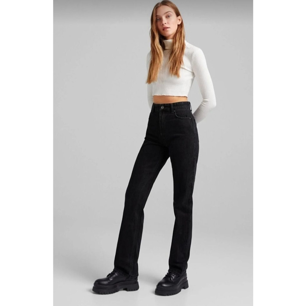 SANTA BELLA Asya X Siyah Straight Fit Jean Kadın Power Likra Kadın Yüksek Bel Toparlayıcı 28 Beden Bayan Jeans / Kot Pantolon Fiyatı