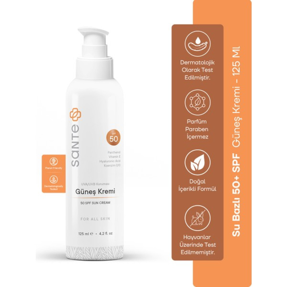 Sante Plus 50 Spf Güneş Kremi 125 ml Güneş Kremleri ve Losyonları Fiyatı