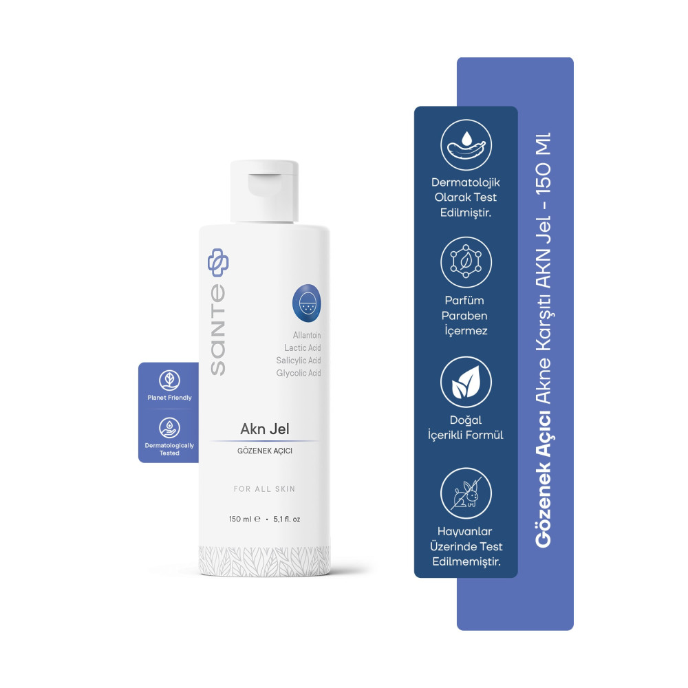 SantePlus Akn Akne Ve Sivilce Karşıtı Yüz Temizleme Jeli 150 ml Cilt Temizleme ve Peeling Fiyatı