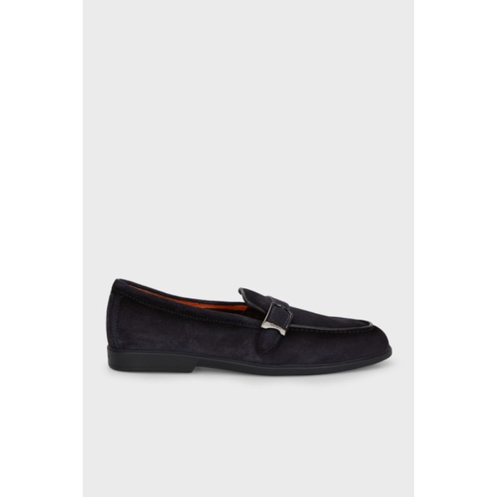 Santoni Kemerli Süet Loafer Ayakkabı Erkek Ayakkabı MGAR18824OOTSRVRU59 Erkek Ayakkabıları Fiyatı