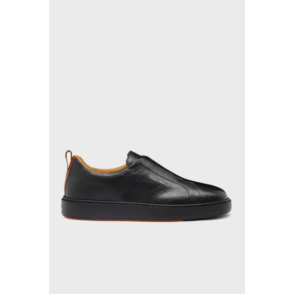 Santoni Logolu Deri Sneaker Ayakkabı Erkek Ayakkabı MBCD21995NEAKAUAN01 Erkek Günlük Ayakkabıları Fiyatı