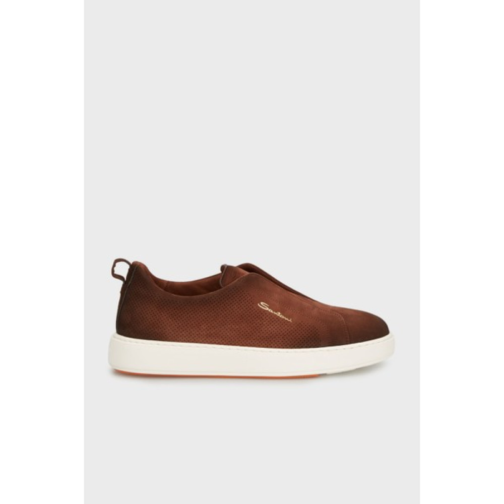 Santoni Logolu Süet Sneaker Ayakkabı Erkek Ayakkabı MBCD22006BARTFEHS50 Erkek Ayakkabıları Fiyatı