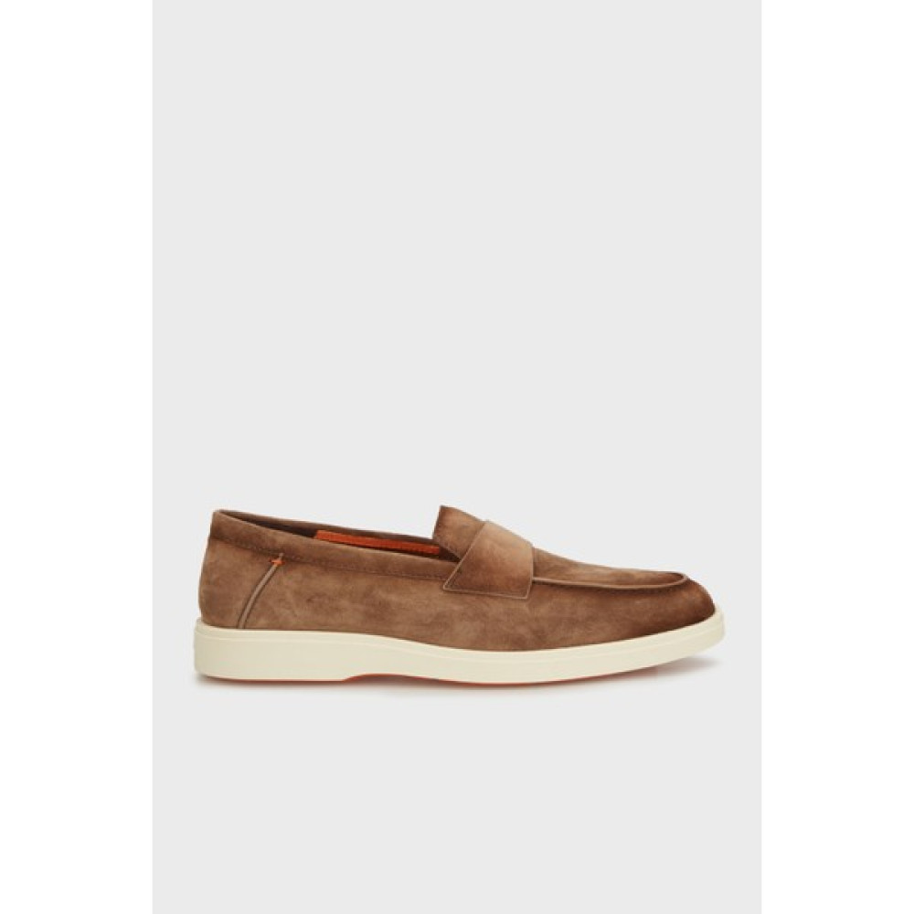 Santoni Süet Loafer Ayakkabı Erkek Ayakkabı MGDT19051TICSEAAM21 Erkek Ayakkabıları Fiyatı
