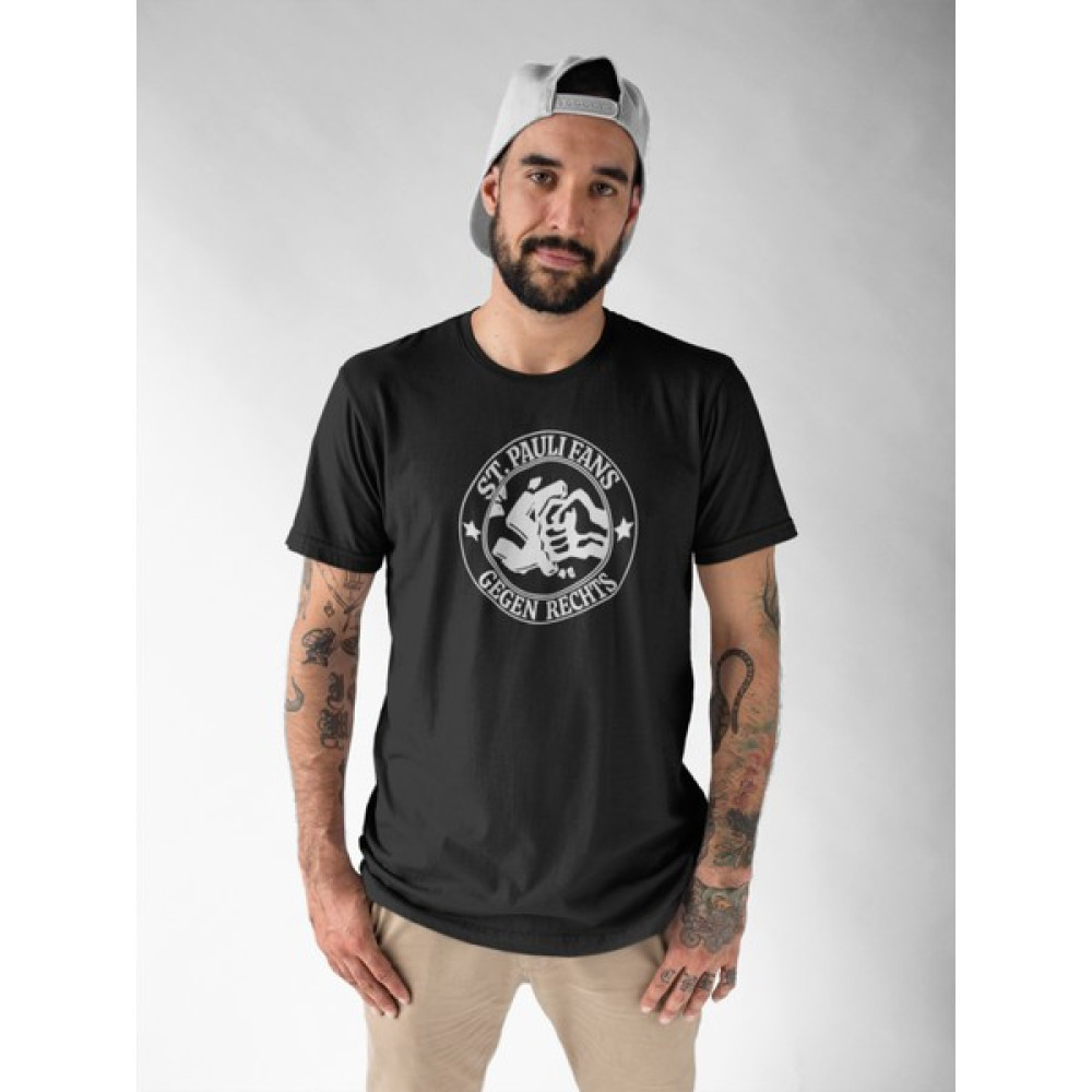 Santraway Design St.pauli Gegen Rechts T-Shirt Tişört Erkek T-shirt Fiyatı